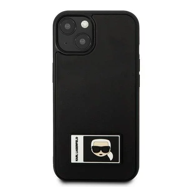 Protective phone case Karl Lagerfeld KLHCP13S3DKPK for Apple iPhone 13 Mini 5.4" black/black hardcase Ikonik Patch