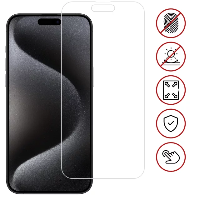 2x "MATTE" foil for iPhone 15 Pro Max Hydrogel Alogy for the screen for the "NO FINGERPRINT" case