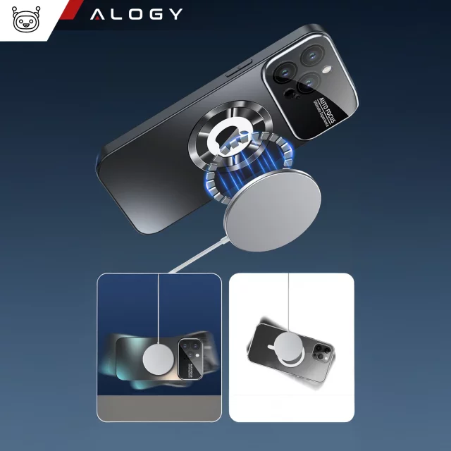 Etui do Apple iPhone 16 Pro Max obudowa Alogy MagSafe LuxeShield™ Case z ochroną obiektywów do MagSafe Graphite Black