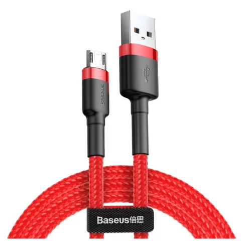 Baseus Cafule Micro-USB 1.5A Nylonkabel 200cm Rot