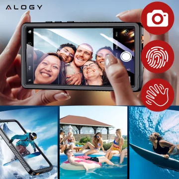 Case for Samsung Galaxy S24 Ultra Armored Waterproof IP68 360 Armor Case for Mag Safe Alogy black