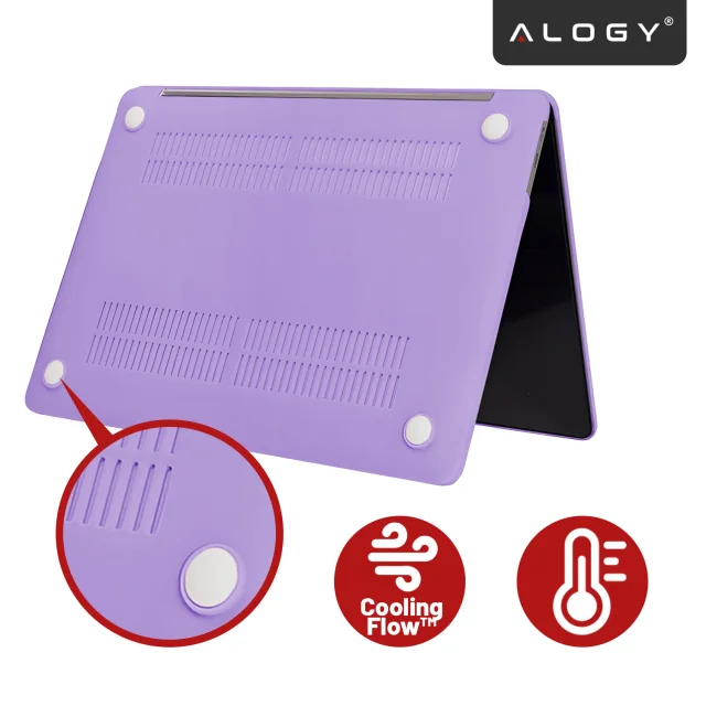 Pouzdro pro Apple MacBook Air 13 / 13,3" 2018–2021 (M1 A2337/A2179/A1932) – Flexibilní, matné ochranné pouzdro, lehké a odolné – Alogy AirGuard™ Purple