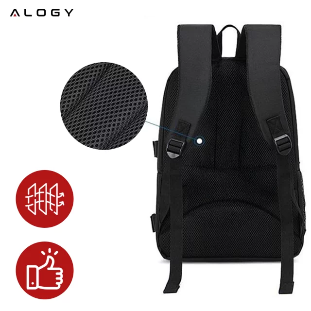 Wasserdichter Rucksack Alogy Tasche für Kamera Fotoausrüstung und Zubehör geräumig Schwarz und Rot