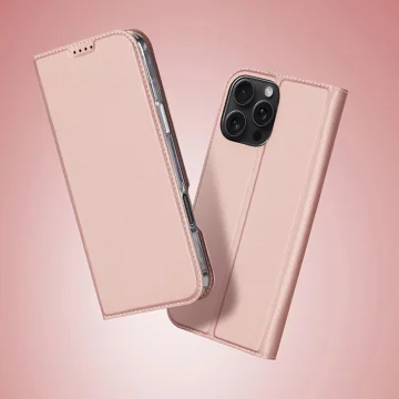 Etui Ochronne do iPhone 16 Pro Max Dux Ducis Skin Pro Różowe z Klapką