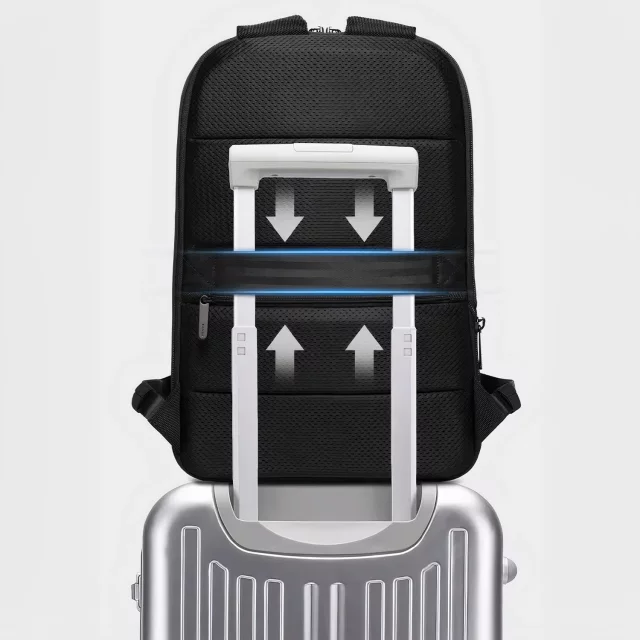 Bange voděodolný batoh na notebook taška na notebook 17" cestovní rozšiřitelná 49x33x6 cm pro pracovní školní letadlo pánské dámské černé