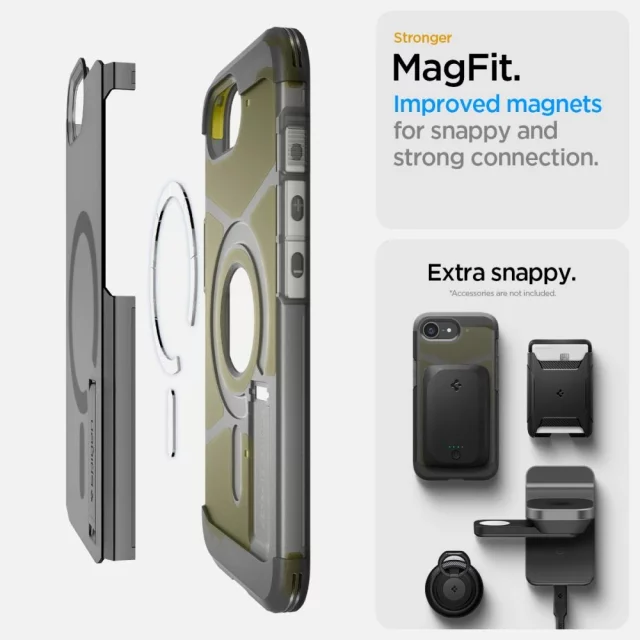 Etui do iPhone 16e Spigen Tough Armor Mag MagSafe Frost Black