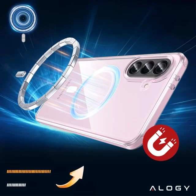 Hülle für Apple iPhone 16 Pro Max Alogy Anti-Shock Hybrid Case für MagSafe Transparent