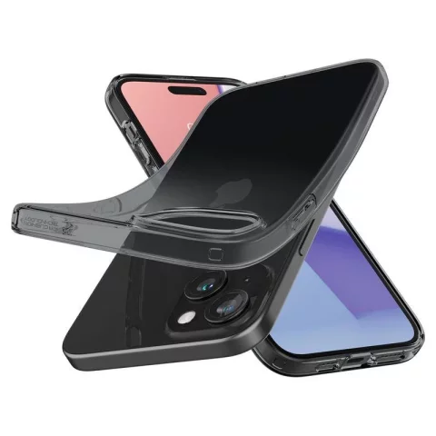 Spigen Crystal Flex Hülle für Apple iPhone 15 Plus – grau und transparent