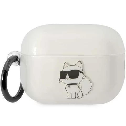 Protective case for headphones Karl Lagerfeld KLAP2HNCHTCT for Apple AirPods Pro 2 cover transparent Ikonik Choupette