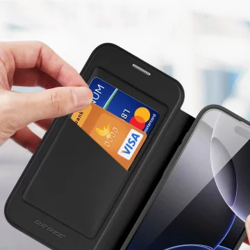 Etui do iPhone 17 Pro Max Dux Ducis Skin X Pro Portfel MagSafe Czarny