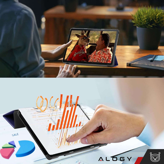 Etui Alogy Book Cover Case pro Lenovo M10 3gen. 10,1” 2022 TB-328FU TB-328XU Granatowe