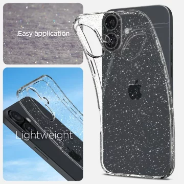 Etui do iPhone 16 Spigen Liquid Crystal obudowa ochronna na telefon Glitter Crystal