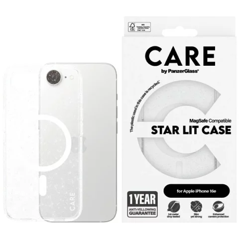 Etui do iPhone 16e CARE by PanzerGlass Flagship Urban Combat StarLight White MagSafe