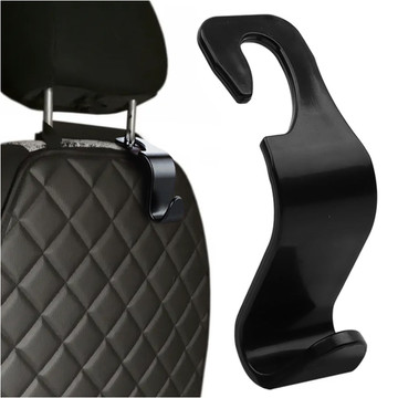 Hanger holder car hook for seat headrest car organizer hook Alogy Car 1 pc Black