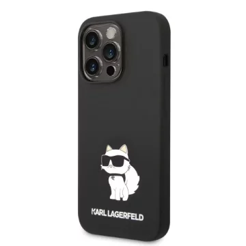 Etui Karl Lagerfeld KLHCP14XSNCHBCK pro iPhone 14 Pro Max 6,7" pevný obal silikonový chupette černý/černý