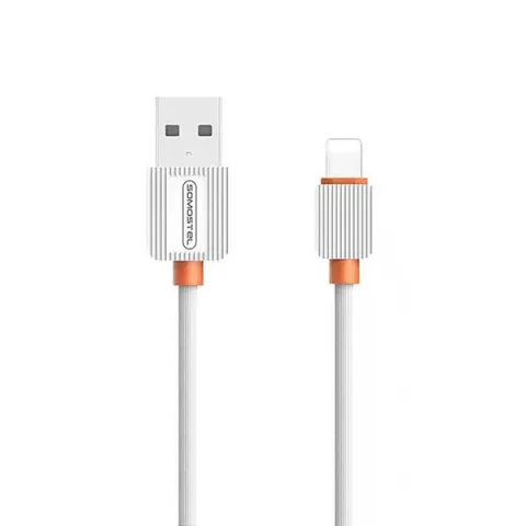 USB KABEL IPHONE 2A SOMOSTEL BÍLÁ 2000mAh RYCHLONABÍJEČKA 1M POWERLINE SMS-BP03 15KS PRESENTER