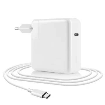 Napájecí adaptér pro Apple MacBook Alogy Univerzální nabíjecí kabel 2m USB-C na USB-C Rychlonabíjecí PowerDelivery PD 61W bílý