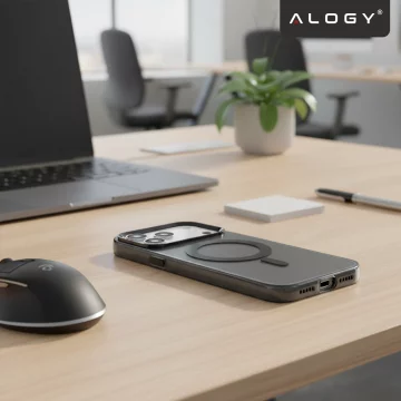 Apple iPhone 17 Pro Max Case – Matte MagSafe Cover with Lens Protection, Slim and Scratch-Resistant, Perfect Fit – Alogy Skinny MatteCase™ Black