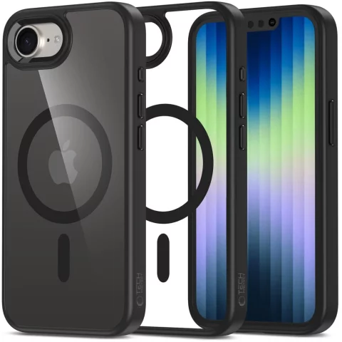 Pouzdro pro iPhone 16e Tech-Protect MagMat MagSafe Black/Clear