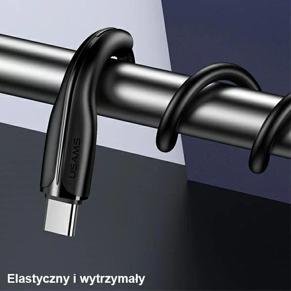 USAMS Cable U38 USB-C 5A Fast Charge for OPPO/HUAWEI 1m black