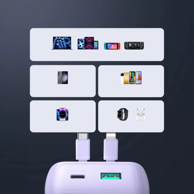 Powerbank Joyroom JR-PBC07 30W 20000mAh z kablami Lightning i USB-C