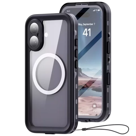 Alogy HydroArmor™ IP68 wasserdichte Hülle mit transparenter Rückseite, 360-Panzerabdeckung für MagSafe für Apple iPhone 16