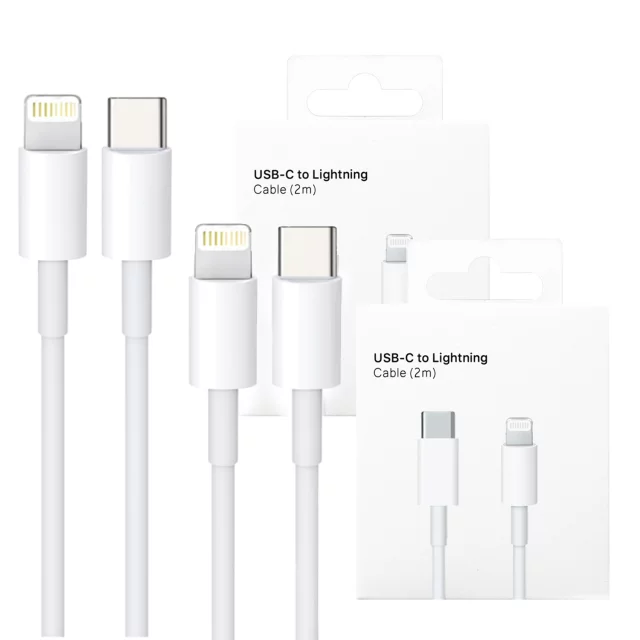 2x Kabel USB-C do Lightning do Apple iPhone iPad iPod 20W 2m BOX Biały