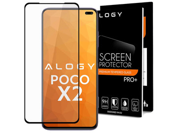 Alogy Glass Full Glue case friendly for Xiaomi Poco X2 Black