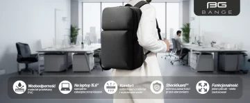 Bange Waterproof Backpack for Laptop 15.6" City Travel 45x30x16 cm for Work Airplane Men's Women's with USB Port Black