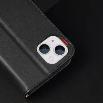 Dux Ducis Hivo Leather Flip Cover Originální kožená peněženka na karty a dokumenty iPhone 14 Plus červená