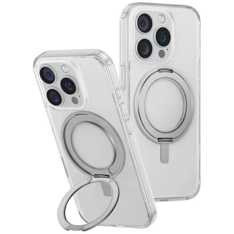 Etui UNIQ Swivix 360 Rotating Kickstand Przezroczyste do iPhone 16 Pro