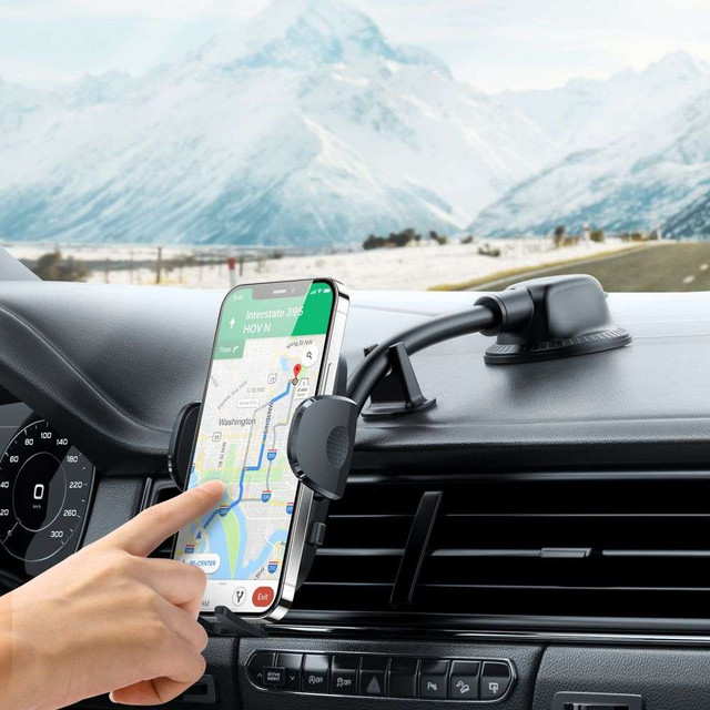 Držák do auta Joyroom JR-ZS259 s ramenem na okno / kokpit Black