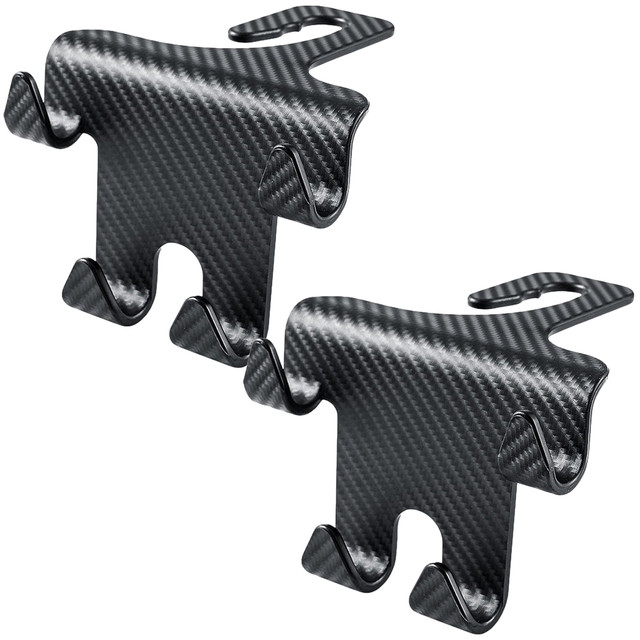 Držák na věšák, dvojitý háček do auta, 4v1, na sedátko, hlavová opěrka, organizér do auta, Alogy Car, 2 ks