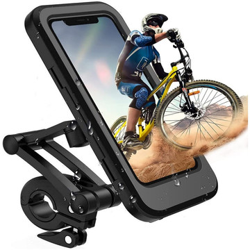 Alogy Waterproof bicycle holder for bicycle, scooter, motorcycle, adjustable handlebar for phone. Black