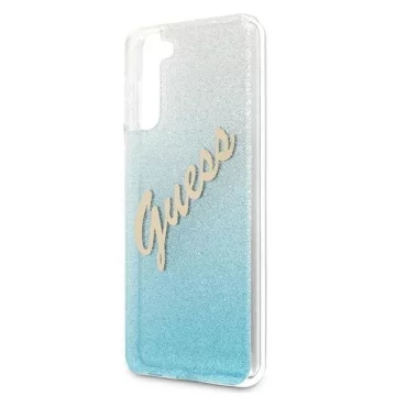 Guess GUHCS21MPCUGLSBL S21  G996 niebieski/blue hardcase Glitter Gradient Script