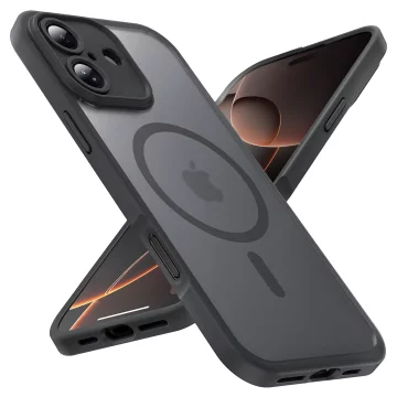 Pouzdro pro Apple iPhone 16 Alogy MagSafe Hybrid Matte Case Matný kryt s ochranou objektivu černý
