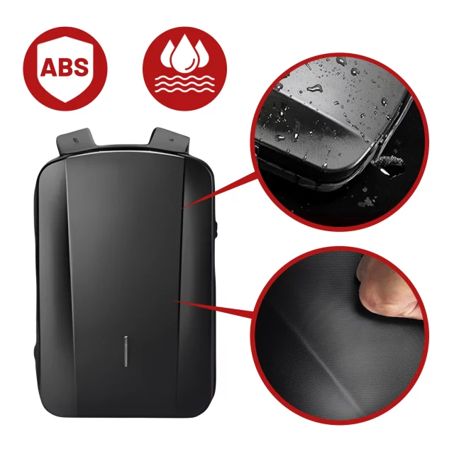 Batoh na notebook Mark Ryden 17,3", nabíjení přes USB, vodotěsný, prostorný a praktický, otevírání 180°, ochrana proti krádeži s TSA zámkem a popruhem na kufr, 46x31x9 cm - černý