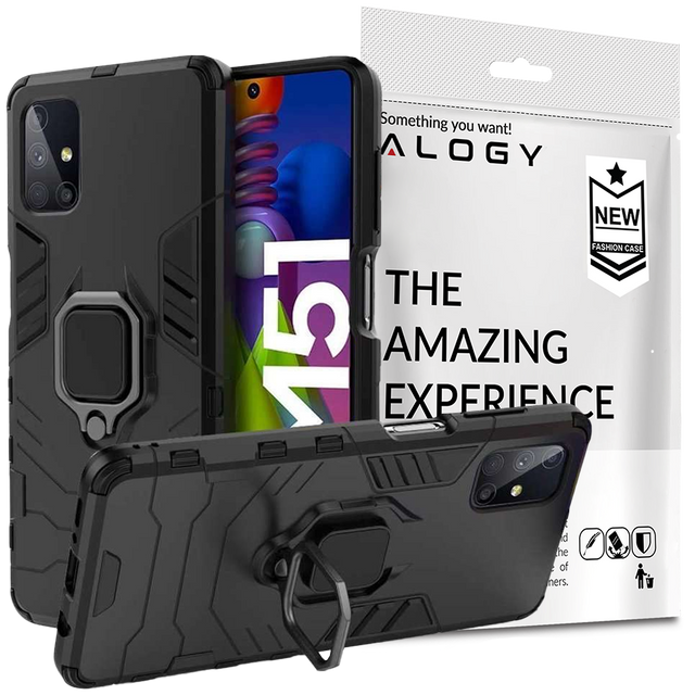 Etui Alogy Stand Ring Armor do Samsung Galaxy M51 czarne
