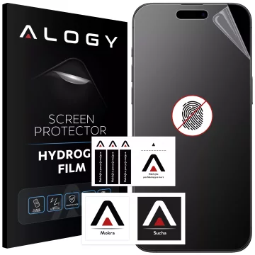 „MATTE“-Folie für Apple iPhone 15 Plus Hydrogel Alogy HydroSkin Matte Pro™ Display für „FINGERPRINT FREE“-Hülle