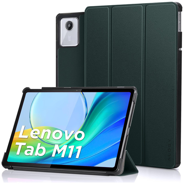 Etui do Lenovo Tab K11 / K11E 11” / M11 10.95" TB330FU / TB330XU / TB331FC Book Case Cover z klapką obudowa futerał pokrowiec Alogy Zielone + Rysik