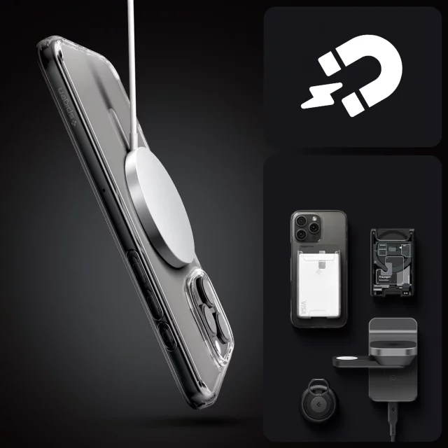 Etui Spigen Ultra Hybrid Mag MagSafe pro Apple iPhone 16 Pro Graphite