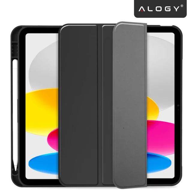 Alogy Book Cover Pencil Case Protective Case with Pen Holder for Apple iPad Air 4 2020 / Air 5 2022 10.9" Black