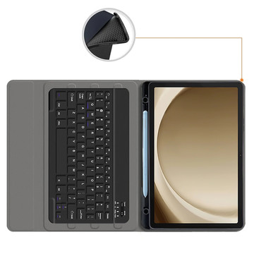 Pouzdro na klávesnici pro Samsung Galaxy Tab A9 Plus 2023 11" (X210/X215/X216) Magnetická Bluetooth klávesnice Alogy Black Glass
