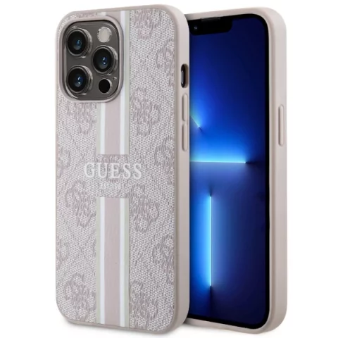 Etui Guess GUHMP13LP4RPSP pro iPhone 13 Pro / 13 6,1" pevný obal 4G Printed Stripes MagSafe