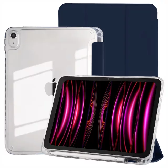 Etui do Apple iPad 11gen. 11" 2025 / 10gen. 10.9" 2022 Ochronne Hybrydowe z Miejscem na Rysik, Składana Okładka, Funkcja Podstawki, Alogy HybridBook™ Case – Granatowe