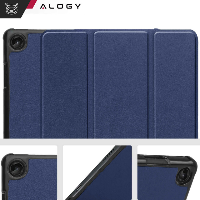 Etui Alogy Book Cover Case für Lenovo M10 3gen. 10,1 Zoll 2022 TB-328FU TB-328XU Granatowe