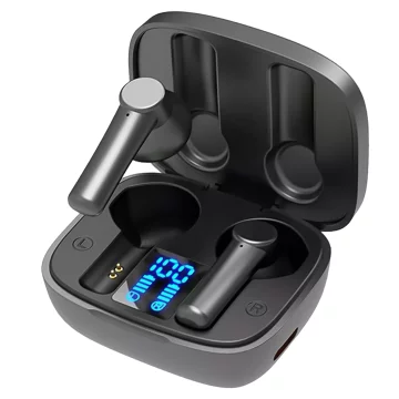 Alogy TWS Bluetooth 5.0 LED Wireless Earphones with IPX5 Charging Case PowerBank USB-C Black