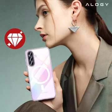 Hülle für Apple iPhone 16 Pro Max Alogy Anti-Shock Hybrid Case für MagSafe Transparent