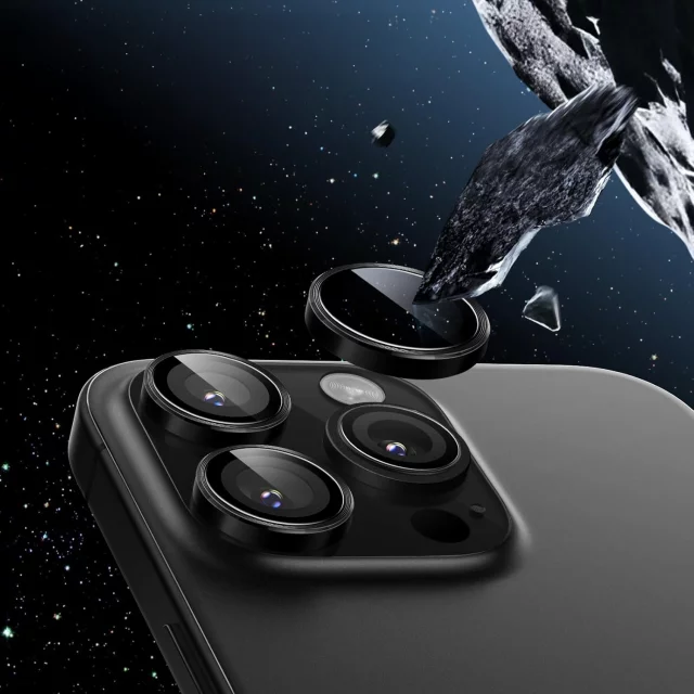 Szkło do Apple iPhone 16 Pro / 16 Pro Max osłona na aparat obiektyw 3mk Lens Protection Pro Black nakładka ochronna