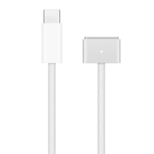 Kabel zasilający USB-C do MagSafe 3 – szybkie ładowanie 140W, przewód 2 m, do Apple MacBook, wytrzymały i bezpieczny – Alogy PowerLink™ Biały